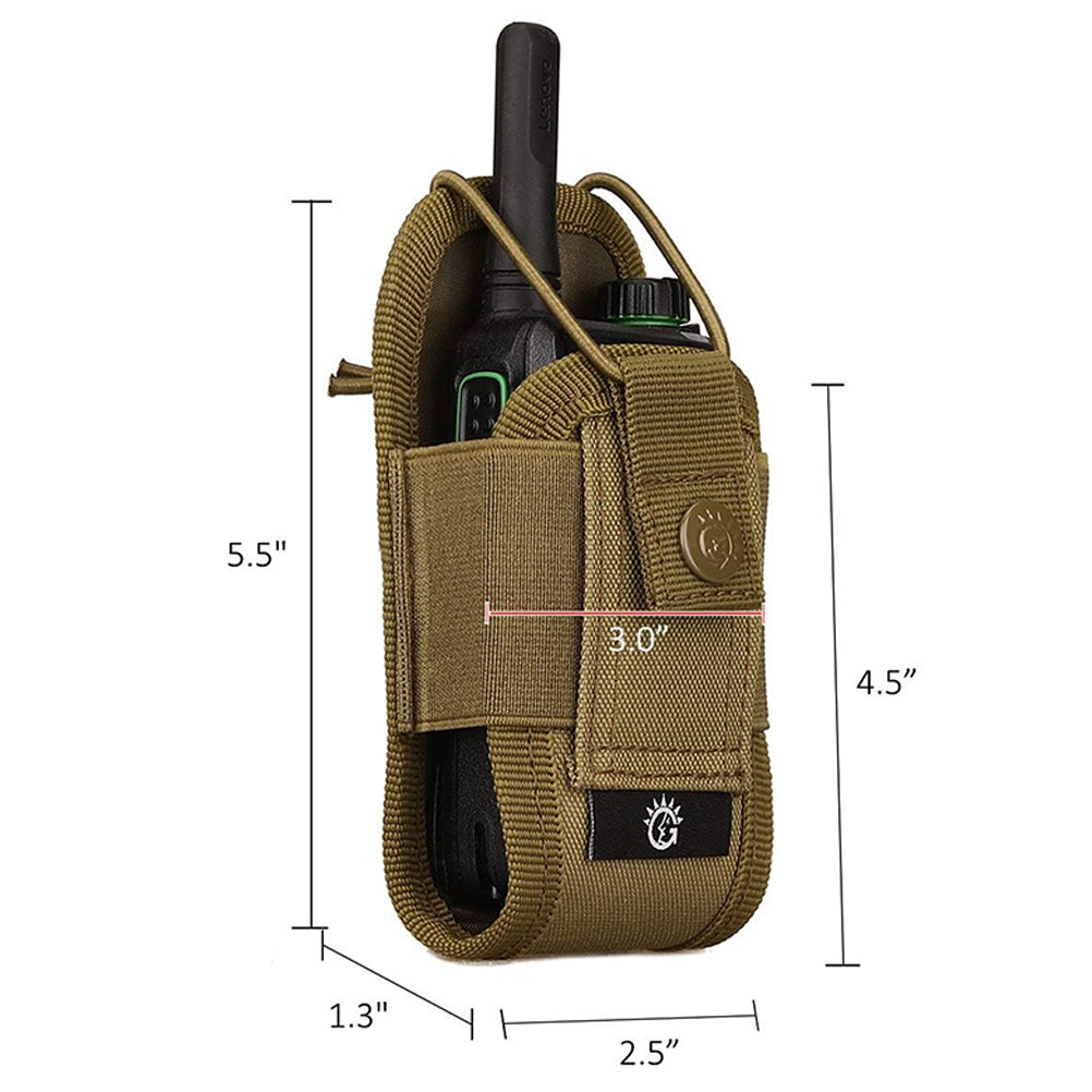 SINAIRSOFT Tactical Molle GPS Radio Pouch Police Security Walkie Talkie Bag