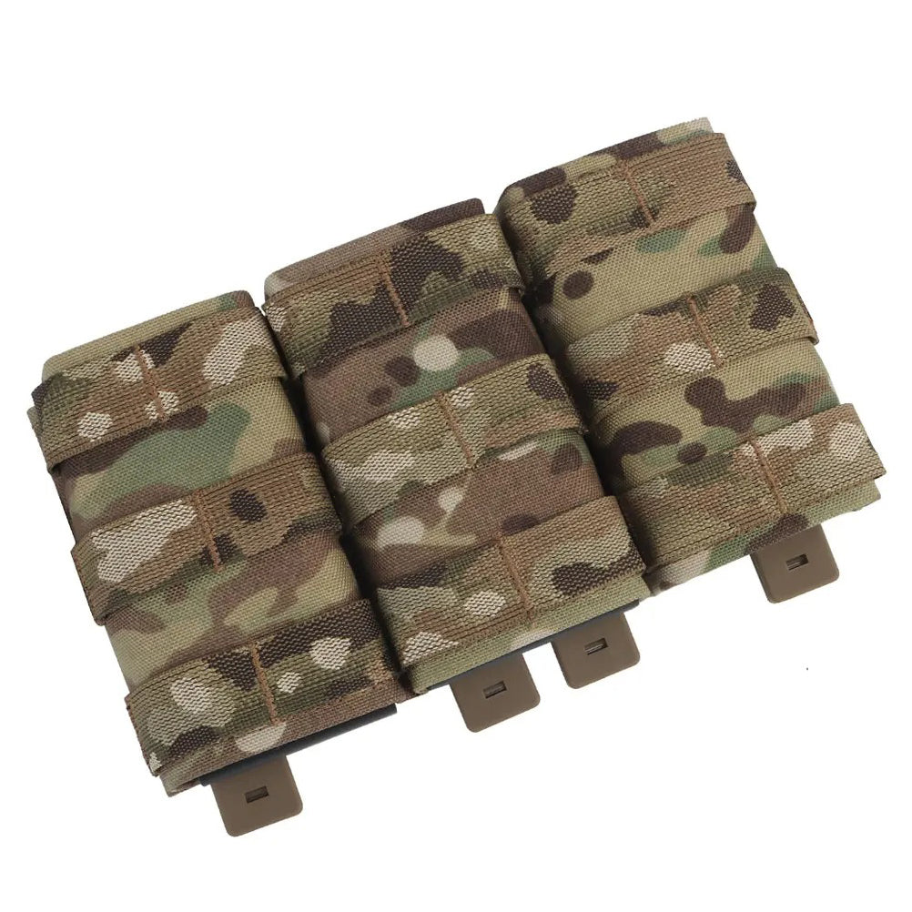 SINAIRSOFT  Tactical Triple 5.56 Magazine Pouch w/ Insert Open Top Molle Rifle Mag Holder