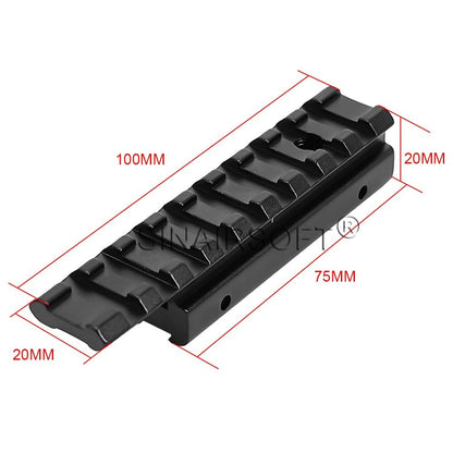 SINAIRSOFT Extend Scope Mount Dovetail 11mm to 20mm Rifle Weaver Picatinny Rail Adaper