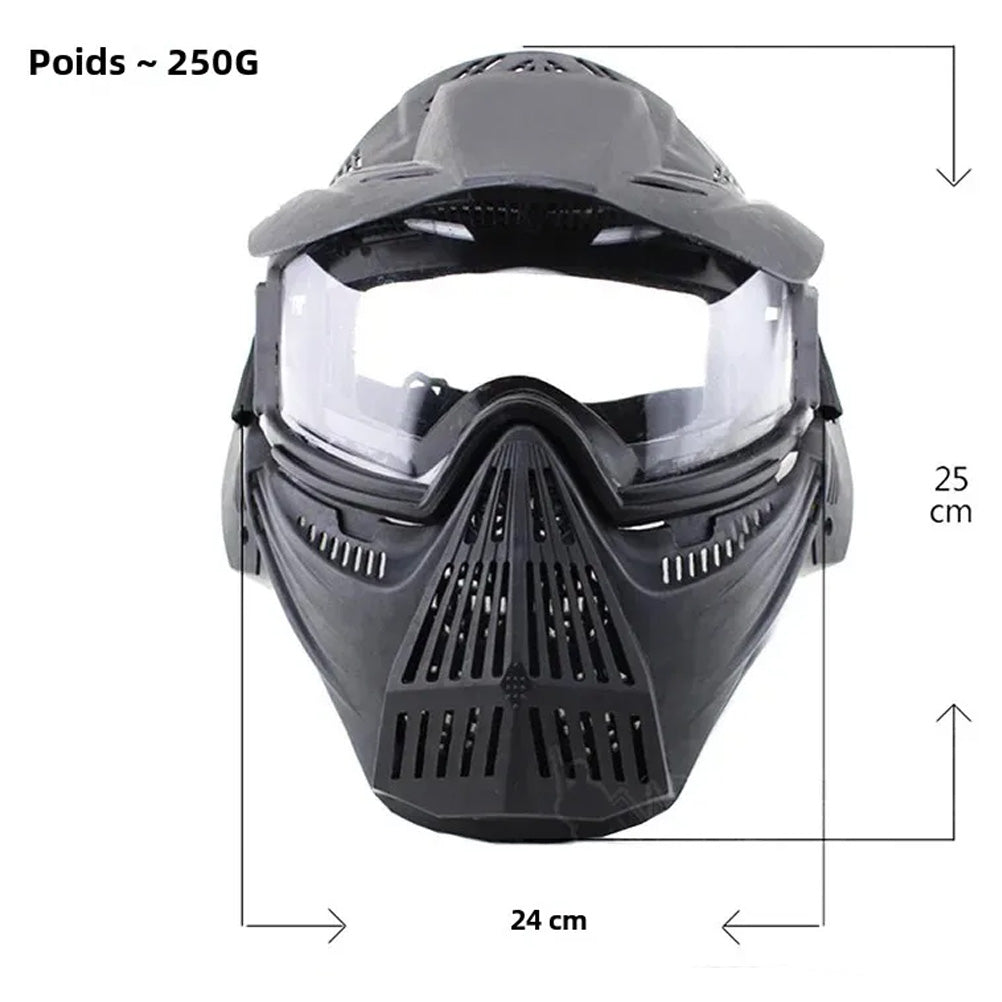 SINAIRSOFT Tactical Full Face Protective Safety Mask CS Helmet W/ Goggles