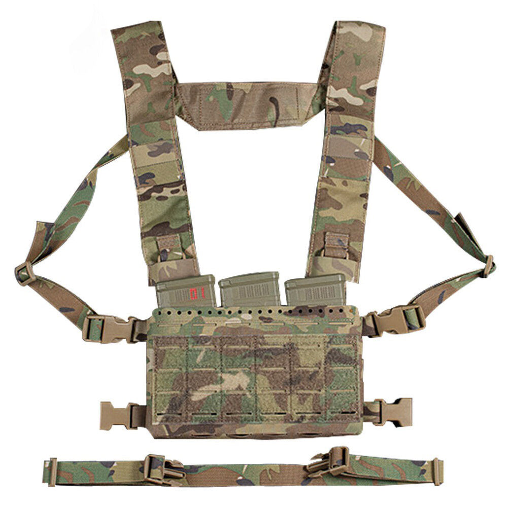 SINAIRSOFT Tactical Chest Rig Vest MK5 Micro Fight Chassis MOLLE Carrier 5.56 Mag Pouch