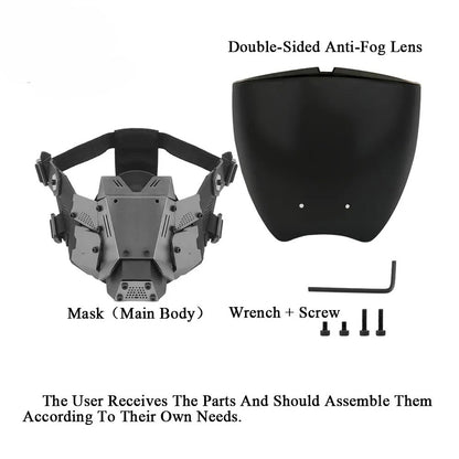 SINAIRSOFT Tactical Half Face Mask Airsoft Protection Halloween Cosplay Props