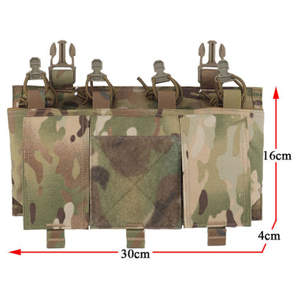 SINAIRSOFT Tactical Magazine Pouch Open Top 5.56 Rifle Mag Holder Vest Front Panel
