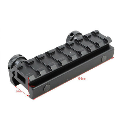 SINAIRSOFT Tactical Low Profile 20 mm Weaver Picatinny Scope 8 Slot QD Riser Rail Mount
