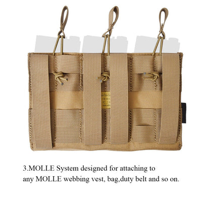 EMERSONGEAR Tactical Triple Open Top Molle Magazine Pouch