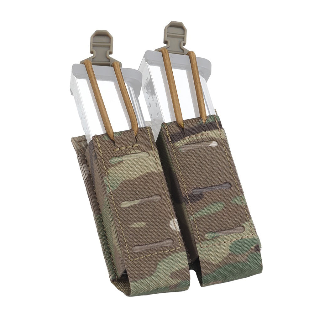 SINAIRSOFT Camo Dual 9mm Magazine Bag MOLLE Bag Tactical Vest  Storage Bag
