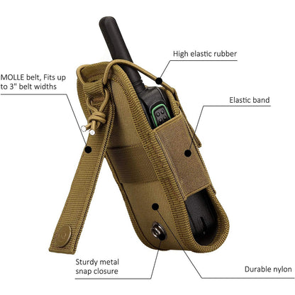 SINAIRSOFT Tactical Molle GPS Radio Pouch Police Security Walkie Talkie Bag