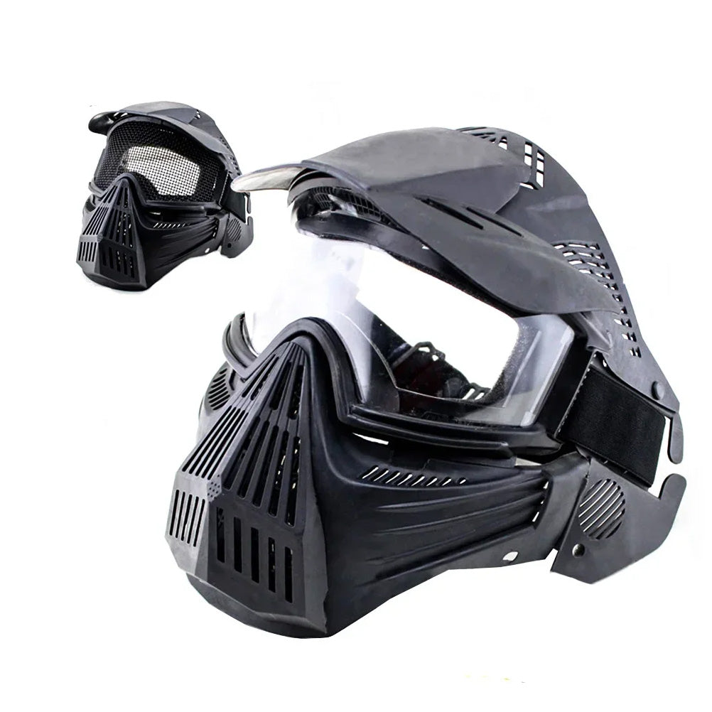 SINAIRSOFT Tactical Full Face Protective Safety Mask CS Helmet W/ Goggles