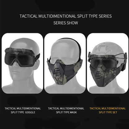 SINAIRSOFT Tactical Half Fask Mask & Goggle Set Protective Mask