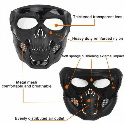 SINAIRSOFT Skull Tactical Airsoft Mask Protective CS Full Face Mask Helmet