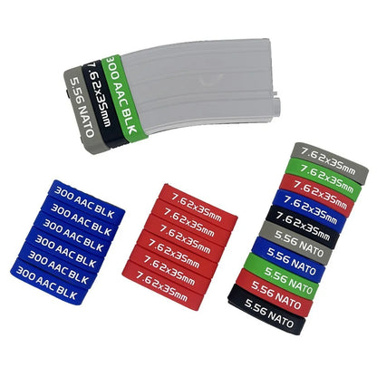 SINAIRSOFT 5Pcs/Pack Tactical Magazine Marking Band Airsoft Rifle Elastic Mag Rubber Ring 7.62