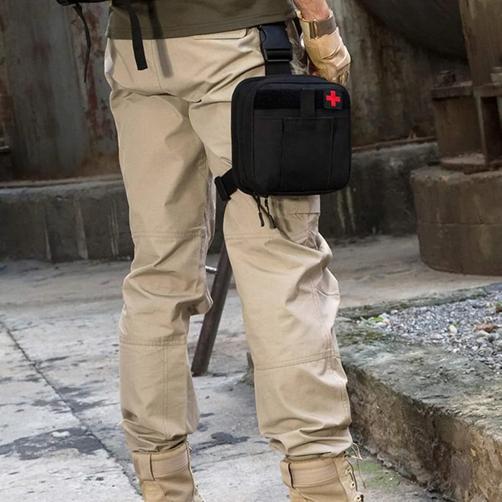 SINAIRSOFT Tactical IFAK Medical Bag Drop Leg Pouch MOLLE Utility First Aid Thigh Pack