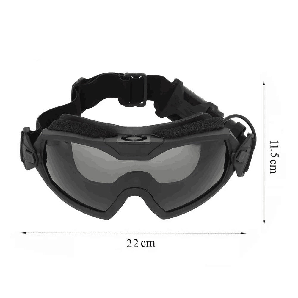 SINAIRSOFT Tactical Goggles Glasses Anti-Fog Anti-Shock Fan Eye Protect
