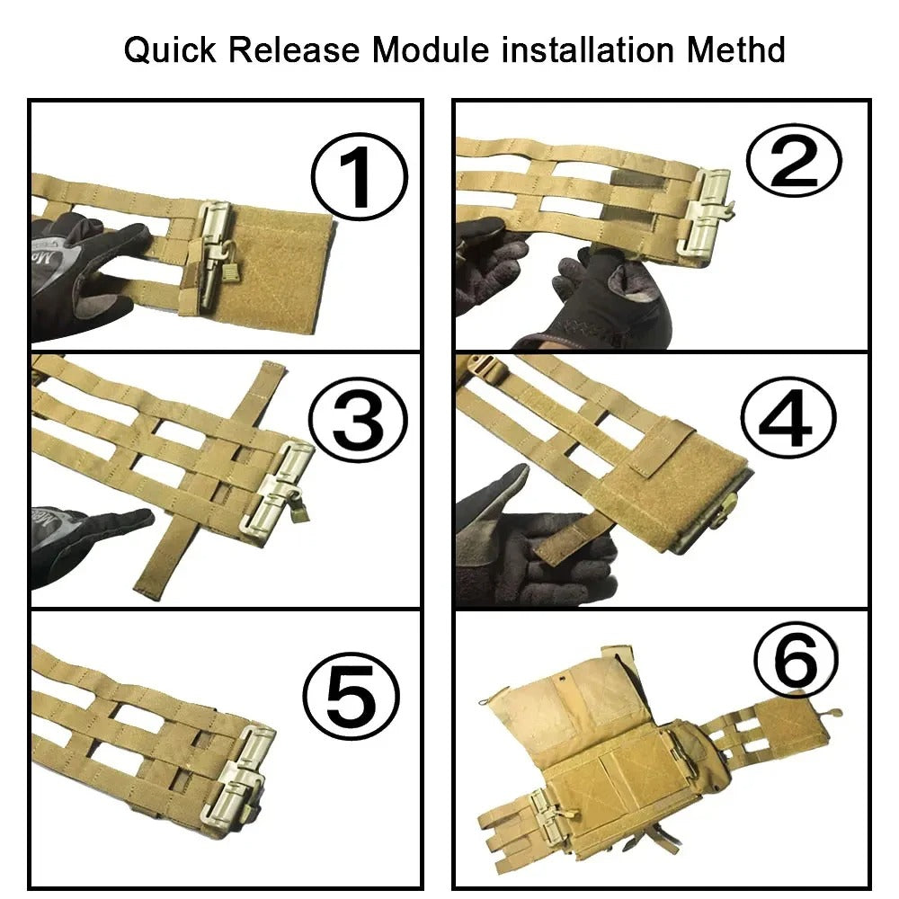 SINAIRSOFT Tactical MOLLE Quick Release Buckle Cummerbund Adapter Vest