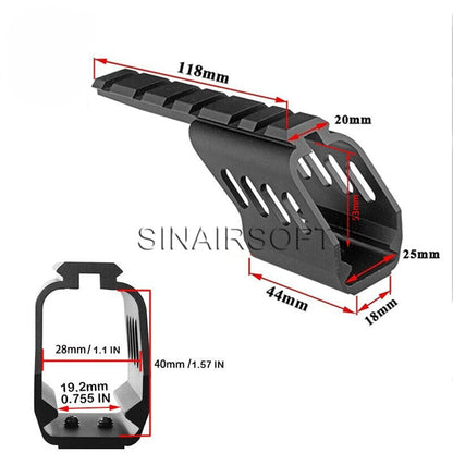 SINAIRSOFT Tactical Red Dot Sight Scope Base Fit for Glock 17 19 20mm Rail Mount