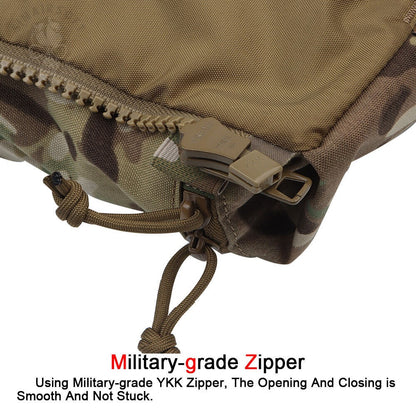 SINAIRSOFT Tactical Back Panel Double Pouch For V5 Plate Vest Zipper GP Bag