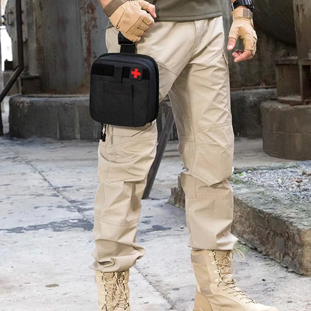 SINAIRSOFT Tactical IFAK Medical Bag Drop Leg Pouch MOLLE Utility First Aid Thigh Pack