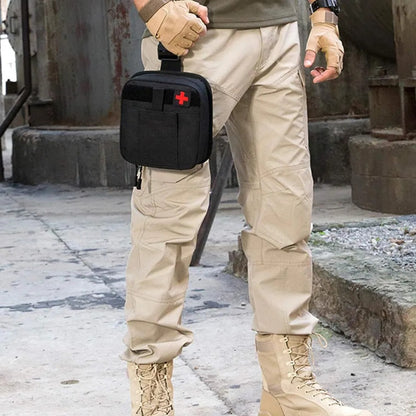 SINAIRSOFT Tactical IFAK Medical Bag Drop Leg Pouch MOLLE Utility First Aid Thigh Pack