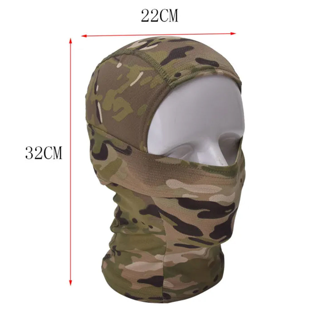 SINAIRSOFT Tactical Camo Full Hat Face Mask Neck Scarf Windproof Cycling Protect