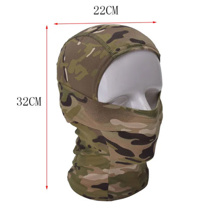 SINAIRSOFT Tactical Camo Full Hat Face Mask Neck Scarf Windproof Cycling Protect