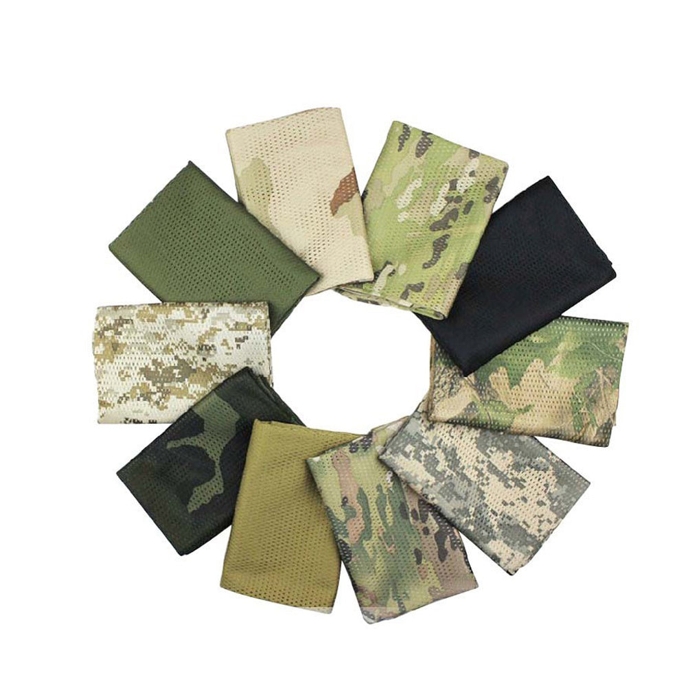 SINAIRSOFT Tactical Camo Mesh Wrap Hood Neck Scarf Sniper Face Veil Mask