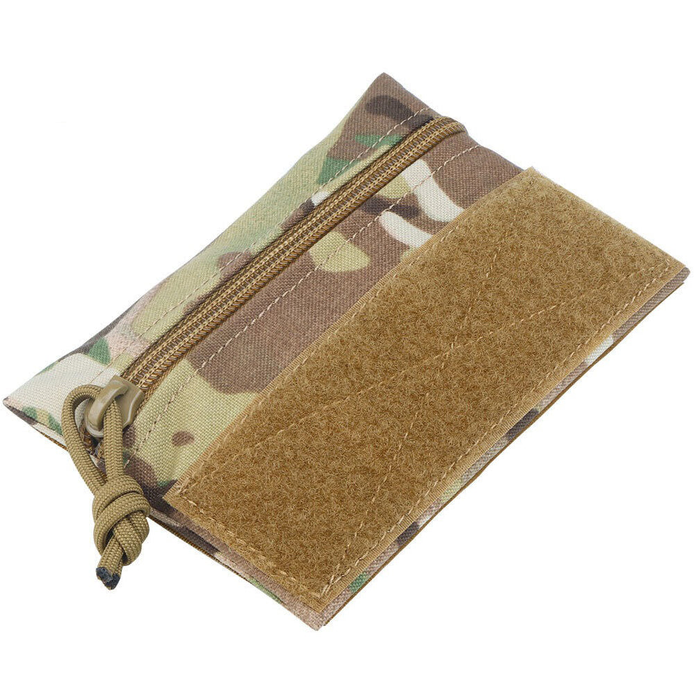 SINAIRSOFT Tactical Front Candy Pouch Zipper Pack Hook Back for Chest Rig