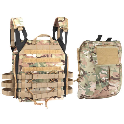 SINAIRSOFT Tactical Pack Zip-on Panel Plate Backpack Carrier Back Bag