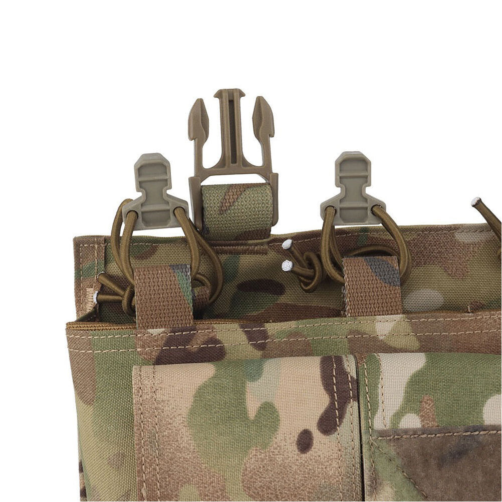 SINAIRSOFT Tactical Magazine Pouch Open Top 5.56 Rifle Mag Holder Vest Front Panel
