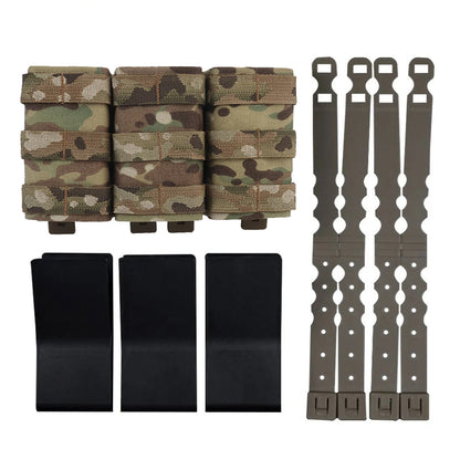 SINAIRSOFT  Tactical Triple 5.56 Magazine Pouch w/ Insert Open Top Molle Rifle Mag Holder