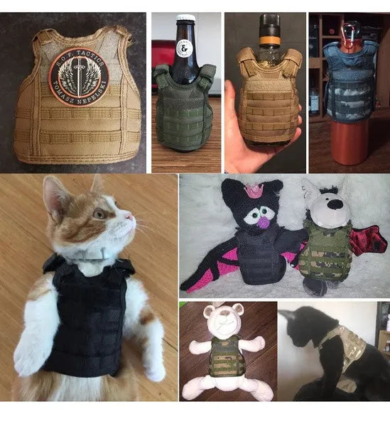 SINAIRSOFT Tactical Beer Bottle vest Cover Mini Miniature Molle Vest