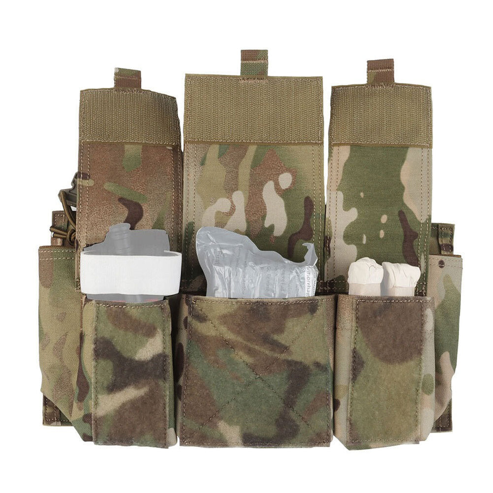 SINAIRSOFT Tactical Magazine Pouch Open Top 5.56 Rifle Mag Holder Vest Front Panel