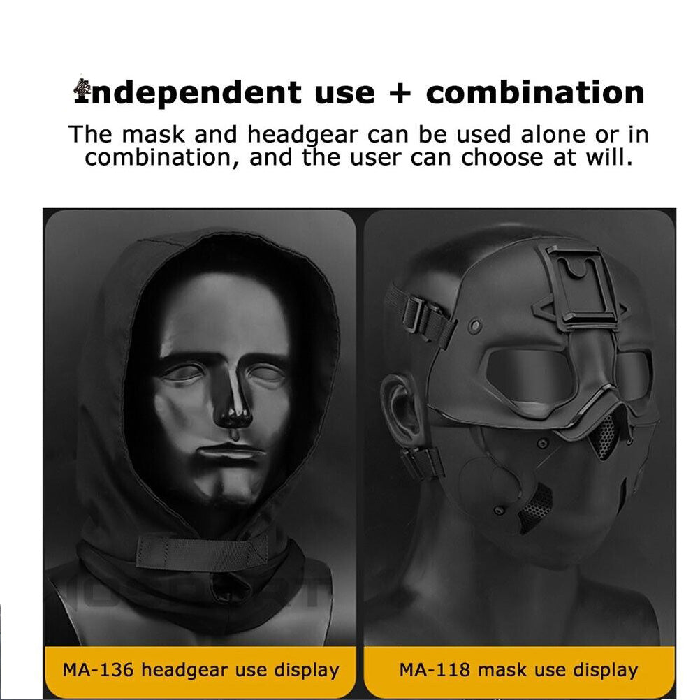 SINAIRSOFT Full Face Tactical Breathable W/ Headgear Mask