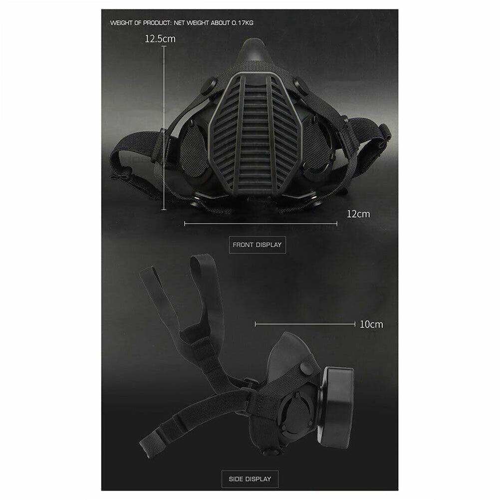 SINAIRSOFT Tactical Respirator Gas Mask Half Face Facepiece Canister Airsoft