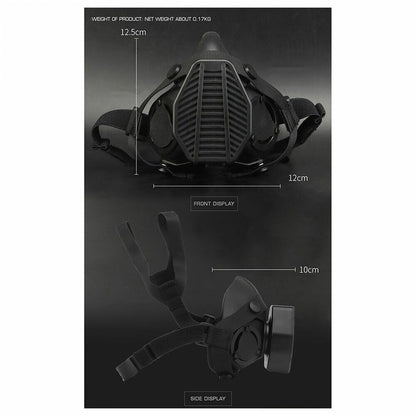 SINAIRSOFT Tactical Respirator Gas Mask Half Face Facepiece Canister Airsoft