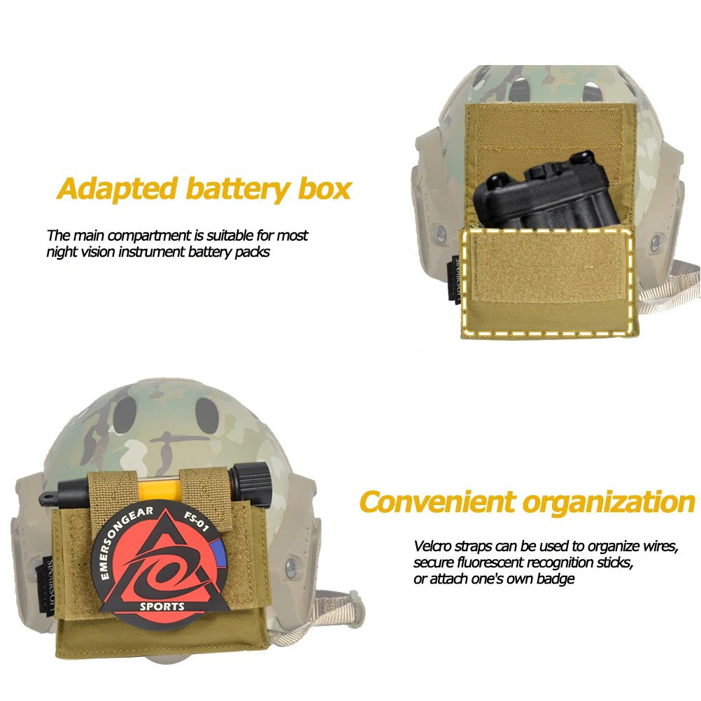 SINAIRSOFT Tactical Helmet Removable Rear Pouch Counterweight Battery Cover Bag