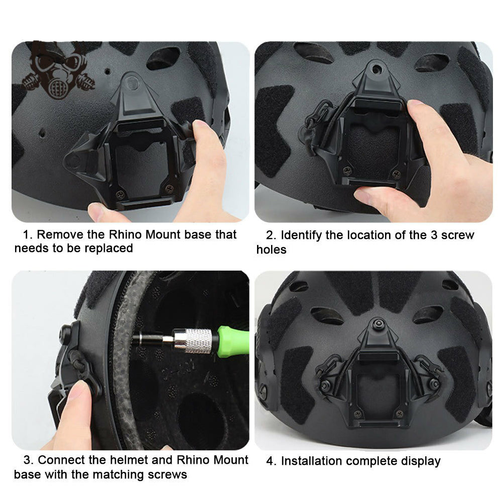 SINAIRSOFT Tactical Helmet Vas Shroud NVG Mount Cuttlefish Dry Stents Rhino Mount Adapter