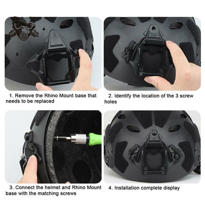 SINAIRSOFT Tactical Helmet Vas Shroud NVG Mount Cuttlefish Dry Stents Rhino Mount Adapter