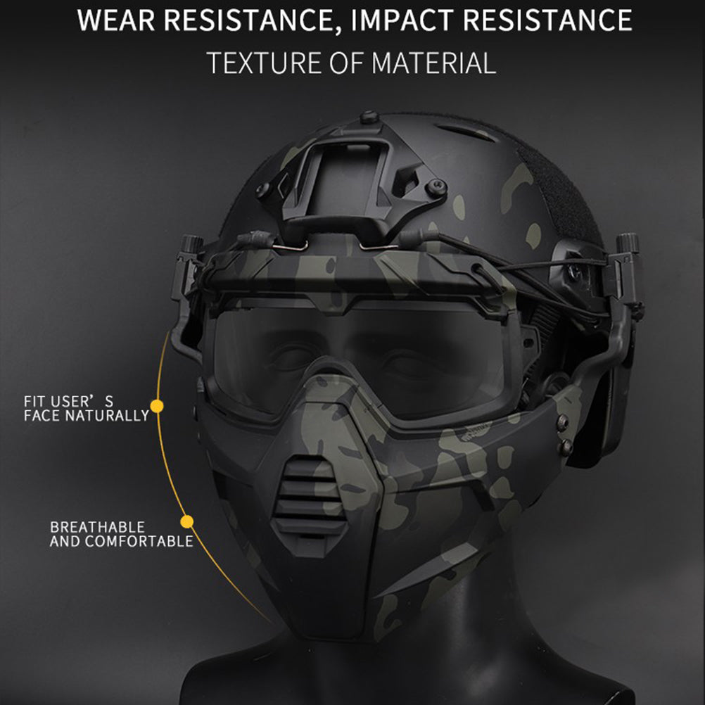 SINAIRSOFT Tactical Half Fask Mask & Goggle Set Protective Mask