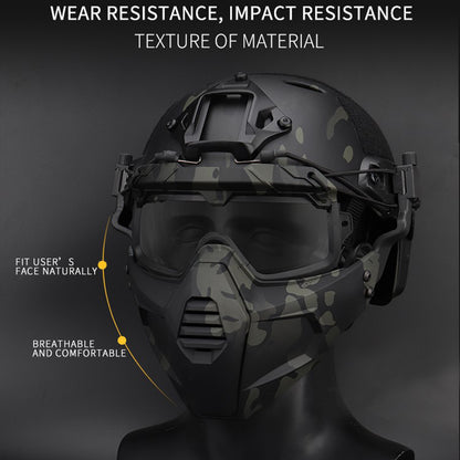 SINAIRSOFT Tactical Half Fask Mask & Goggle Set Protective Mask