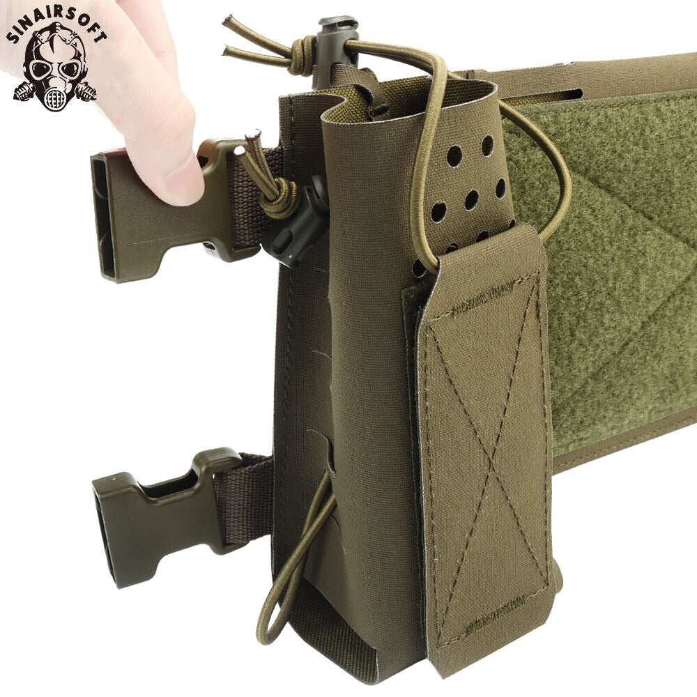 SINAIRSOFT Tactical Chest Rig Vest Chassis Expander Radio Pouch Mag Holder