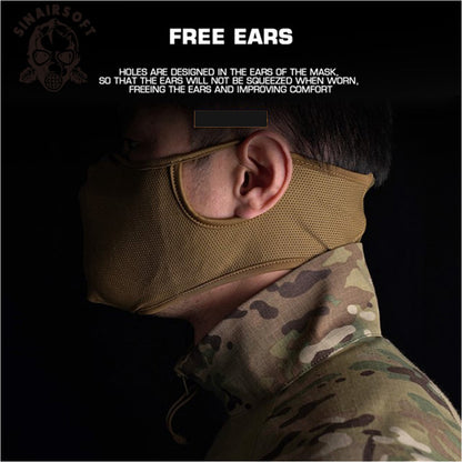 SINAIRSOFT Tactical Shooting Mask Outdoor Cycling Breathable Elastic Soft Mask