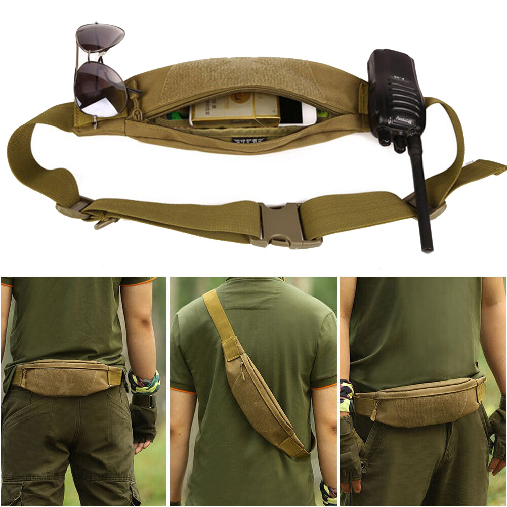 SINAIRSOFT Lightweight Belt Fanny Pack Waist Bag Camping Running Hiking Zip Bag