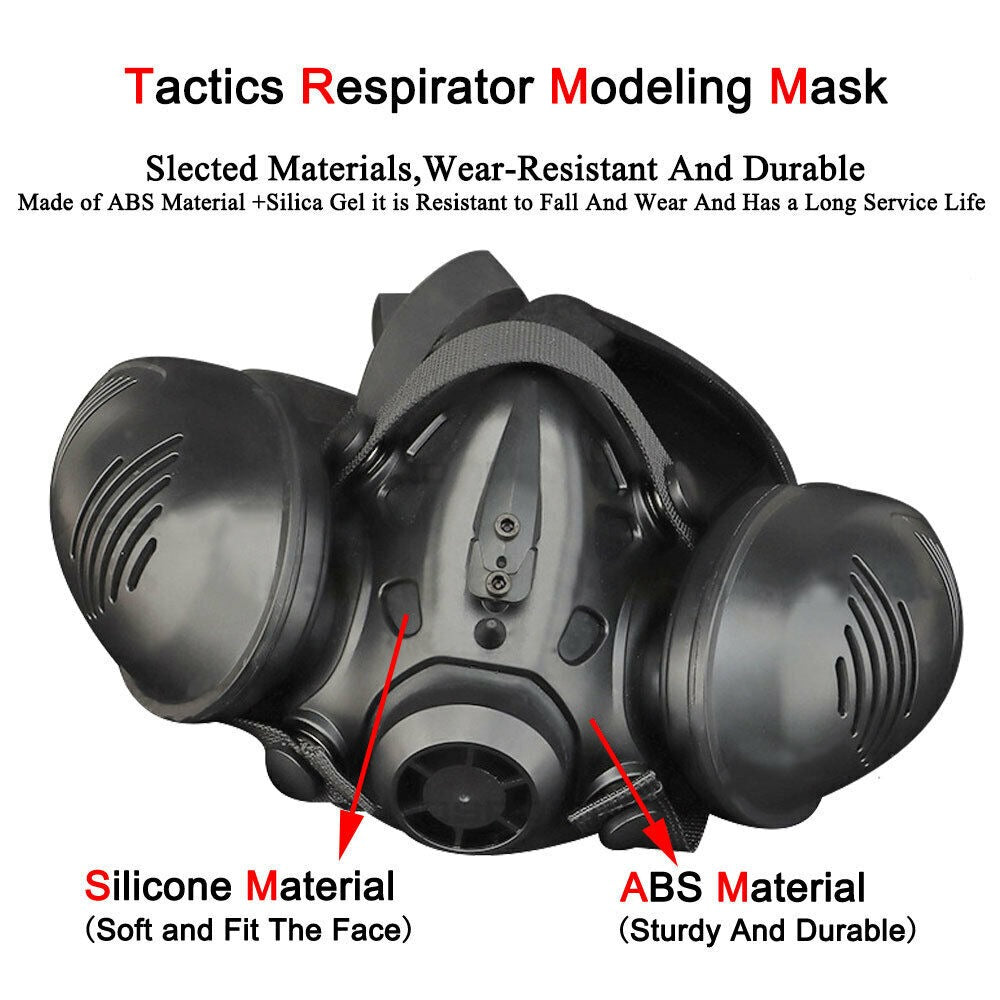 SINAIRSOFT Tactical Protect Half Face Mask Bilateral Respirator Facepiece