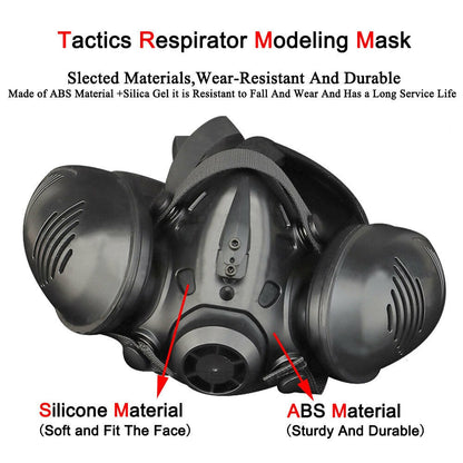 SINAIRSOFT Tactical Protect Half Face Mask Bilateral Respirator Facepiece