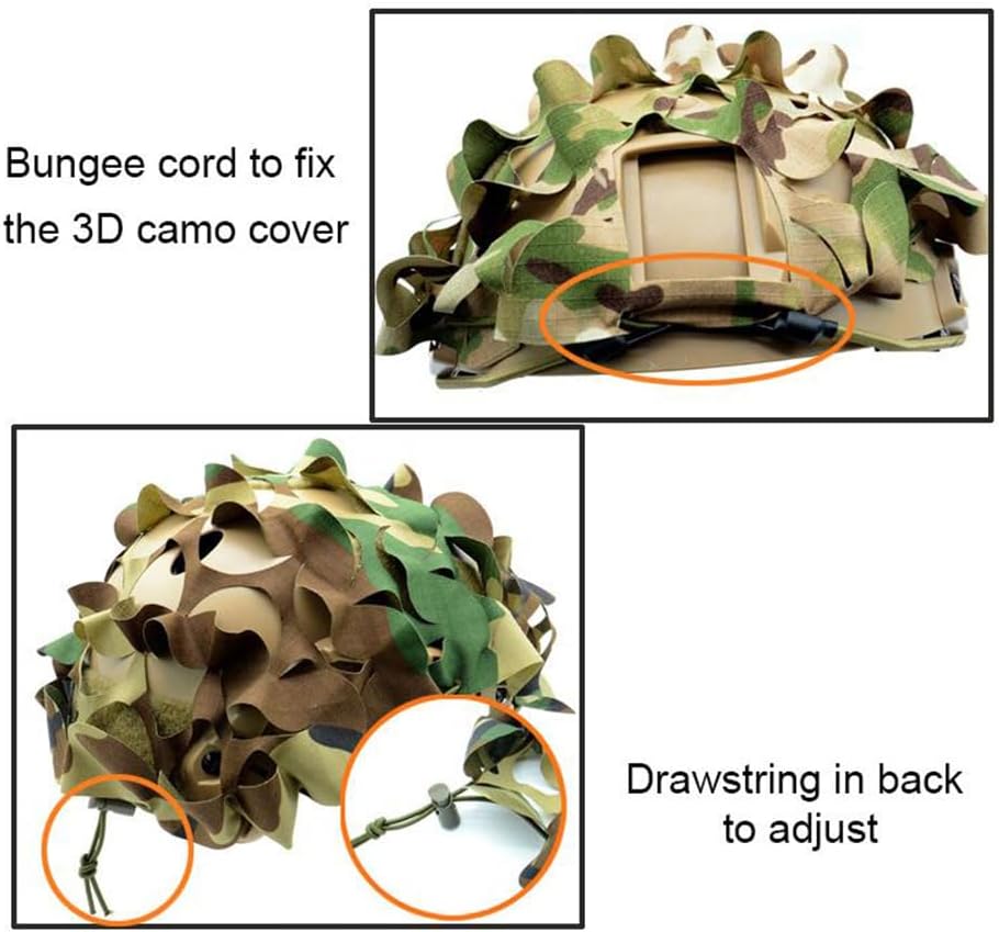 SINAIRSOFT Tactical FAST Helmet Cover 3D Camouflage Helmet Cloth Gear