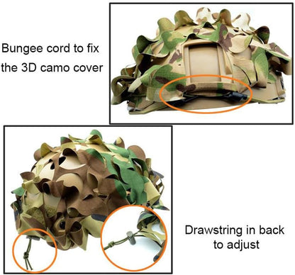 SINAIRSOFT Tactical FAST Helmet Cover 3D Camouflage Helmet Cloth Gear