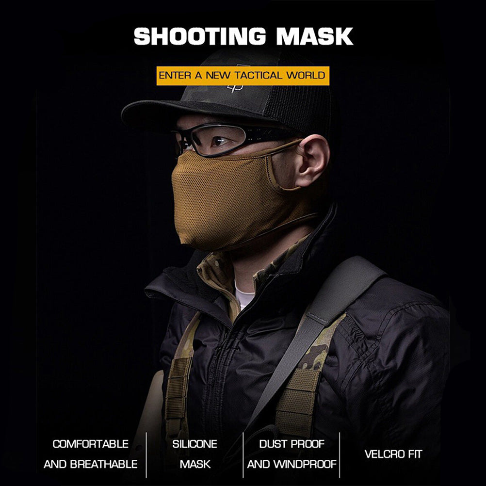 SINAIRSOFT Tactical Shooting Mask Outdoor Cycling Breathable Elastic Soft Mask