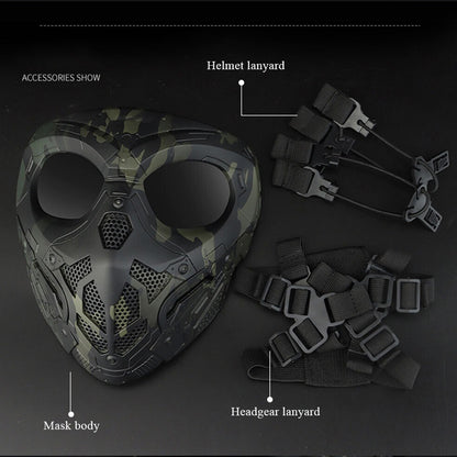 SINAIRSOFT Tactical Lurker Skull Mask Full Face Airsoft CS Protective Mask