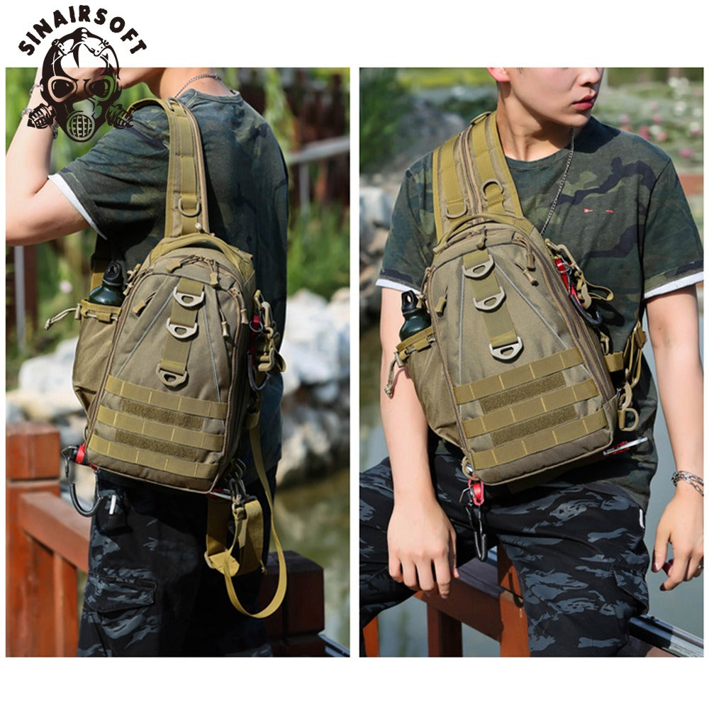 SINAIRSOFT Tactical Large Capacity Chest Bag Lightweight and Durable Crossbody Bag Backpack