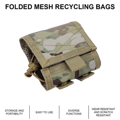 SINAIRSOFT Tactical Mesh Mag Drop Pouch Recycling MOLLE Foldable Magazine bag